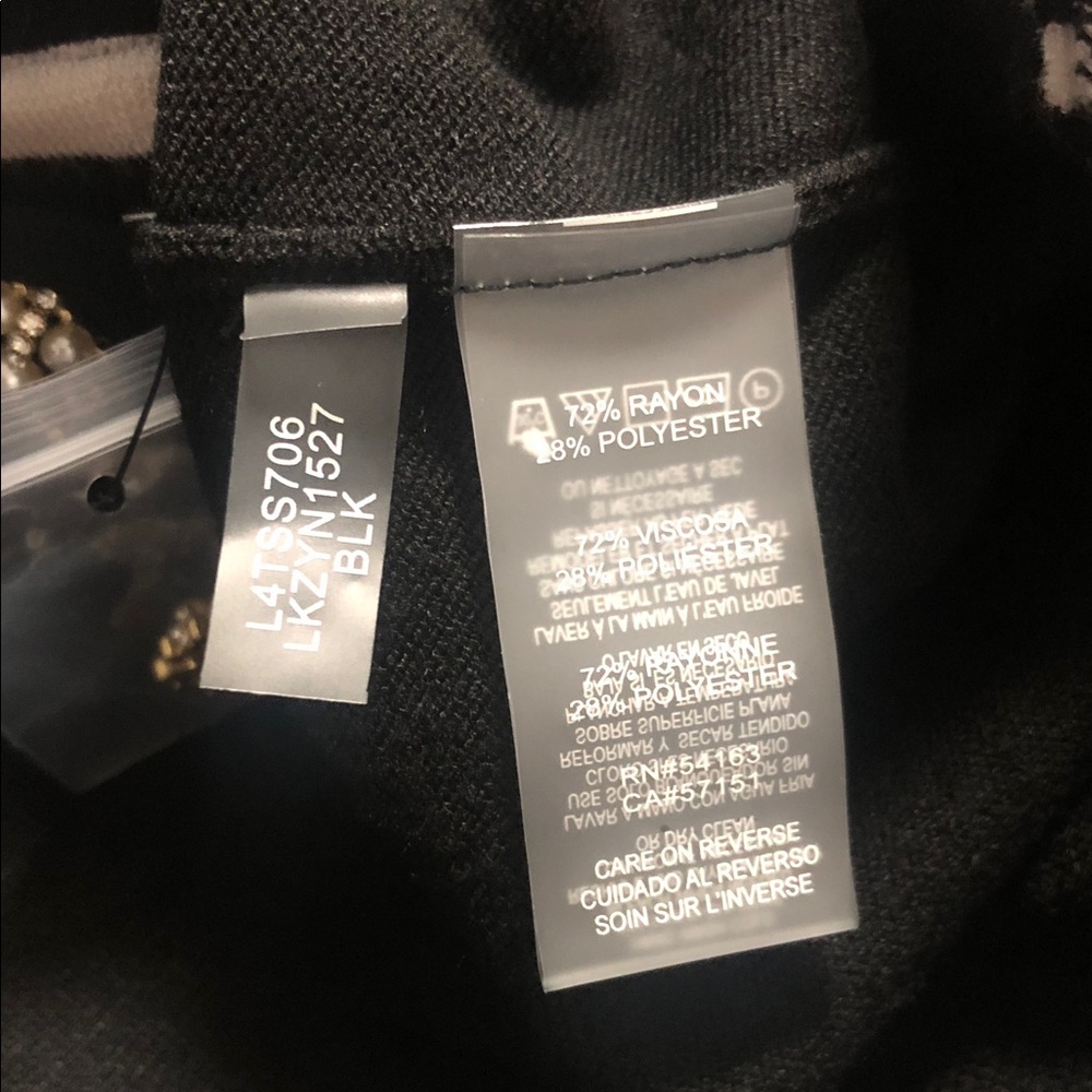 New Karl Lagerfeld Paris Black Cardigan with White Trim S - Picture 6 of 6